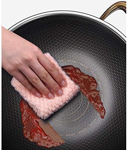 Shypt wok não-bastão aço inoxidável doméstico sem revestimento Menos gasolina de indução multifuncional para cozinhar
