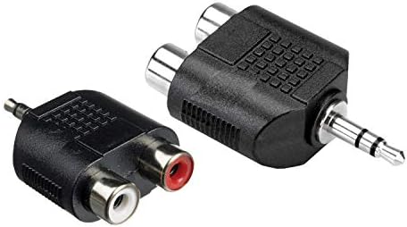 Minkez 3TRSM2RCAF 3,5 mm TRS Male para 2XRCA Feminino Adaptador Conversor