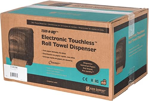 Carlisle FoodService Products T1390TBK Dispensador de toalha sem toque eletrônico, 11 3/4 x 9 x 15 1/2, preto