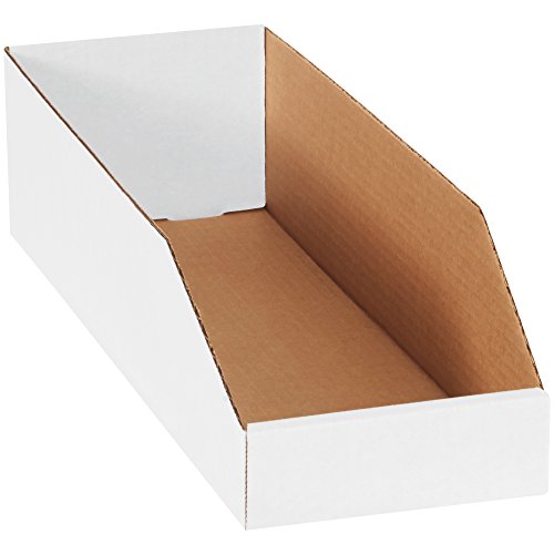 Caixas rápidas bfbinbwz618 abrem as caixas de lixo superior, 6 x 18 x 4 1/2 , branco
