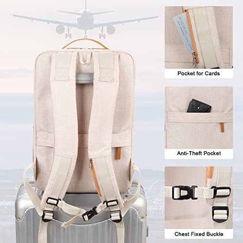 HP Hope Backpack para mulheres viagens, Carry On Dururing Backpack com porta de carregamento USB e laptop de bolso molhado de 15,6 polegadas
