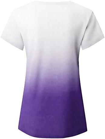 Camiseta feminina t-shirt gradiente de moda tie-dye camisetas camisetas em vaca curta mangas curadas
