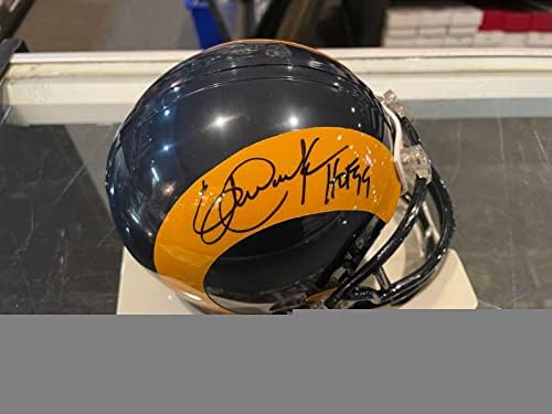 Eric Dickerson St. Louis Rams assinou o HOF 99 Mini Capacete JSA Authentic A - Capacetes NFL autografados