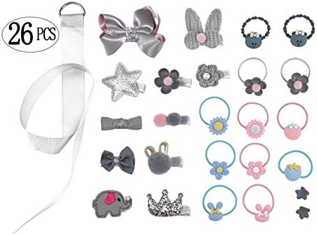 Baby Girls Hair Acestories Clips amarra copos de borracha totalmente cobertos com cabide para bebês e crianças pequenas