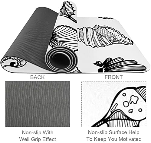 Yoga Mat Beach Shells Starfish Eco Friendly Non Slip Fitness Exercition tapete para pilates e exercícios de piso