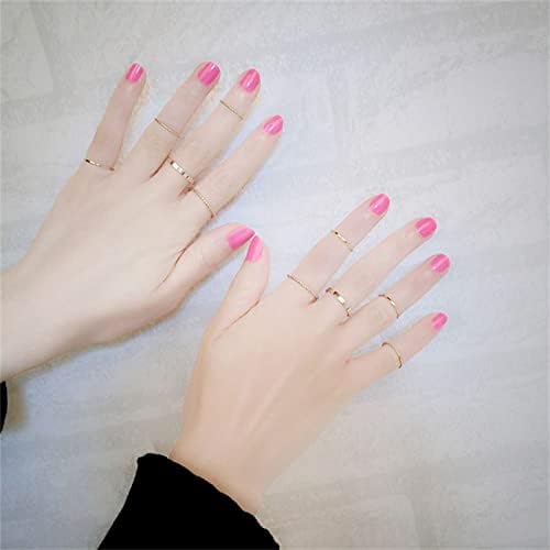 Anéis de moda para mulheres 10 peça design simples anel correspondente anel feminino articulação indicador de dedo romance de dedo