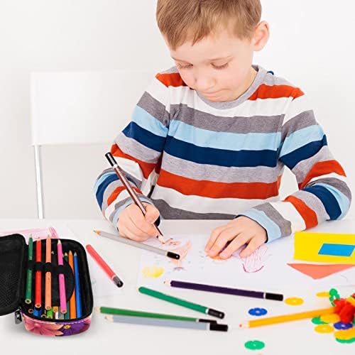 Caixa de lápis Guerotkr, bolsa de lápis, capa de caneta, bolsa de caneta, bolsa de lápis pequena, Feliz Ano Novo Pump Purple Pattern
