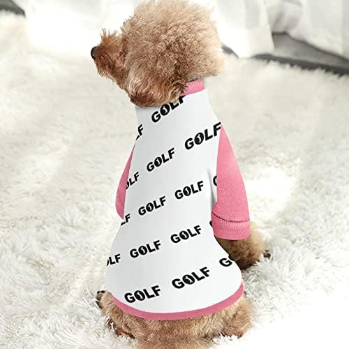 Funnystar Play Golf Print Pet Sweatshirt com macacão de alfinete de lã para cães gatos com design