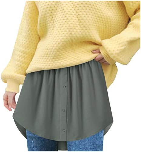Lensse Shirt Extenders for Women 2023 1/2 PCS Mini -saia de camada ajustável camisa de varredura inferior saia de