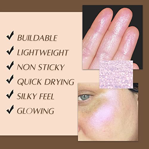 Highlighter líquido - iluminador radiante Ultra Smooth iluminadores marcadores maquiagem maquiagem de longa e hidratante e hidratante MAIXA FÁCIL BLEND com fundação e maquiagem marcante