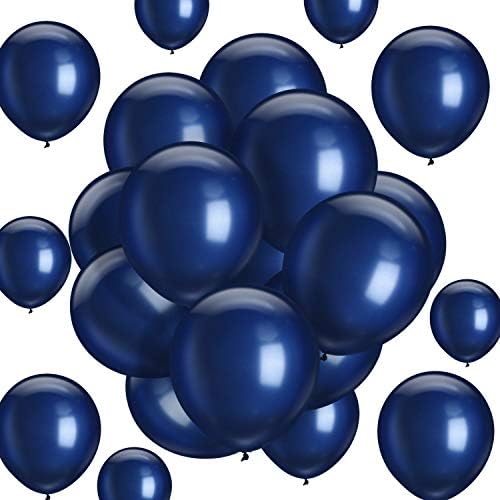 Balões azuis da marinha 100 Balões de festa de 10 polegadas de 10 polegadas Balões de látex azul marinho para casamentos, festa de aniversário, chuveiro de noiva, decoração de festa