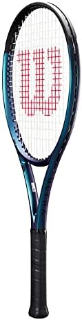 Wilson Ultra 100 V4 Tennis Racquet - Amarrado com Syn Gut Racket String em cores personalizadas - sensação mais confortável + estabilidade aprimorada
