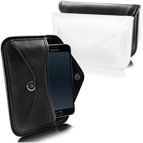 Caixa de ondas de caixa compatível com Samsung A54 - Bolsa mensageira de couro de elite, design de envelope de capa de couro sintético para Samsung A54 - Ivory White