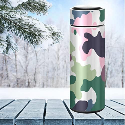 Camaku camuflagem retro garrafa de água isolada 16 oz de aço inoxidável garrafa térmica para caneca de malha larga de bebida reutilizável para café