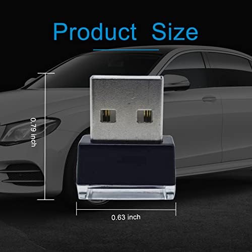 AJXN PACK-4 USB LED LED CAR INTERIOR Lâmpada, mini luz LED USB, kit de iluminação ambiental de carro da noite, mini