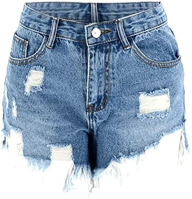 Shorts de jeans femininos de fvowoh shorts brancos jeans sexy de calça de jeans de jeans de jeans da cintura alta da cintura