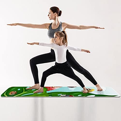 Yoga Mat Green Design Eco Friendly Non Slip Fitness Exercition tapete para pilates e exercícios de piso