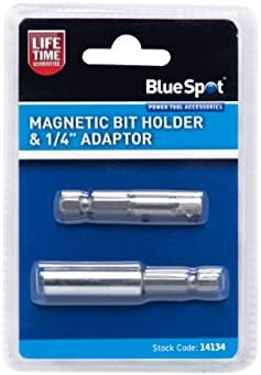 Ponta azul 14134 suporte e adaptador de bits magnéticos, prata, 1/4 -inch