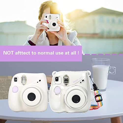 Muziri Kinokoo Instax Mini 7+ Caso, câmera para Fuji Instax Mini 7 Plus/Mini 7 + Cântico de câmera instantânea com alça de
