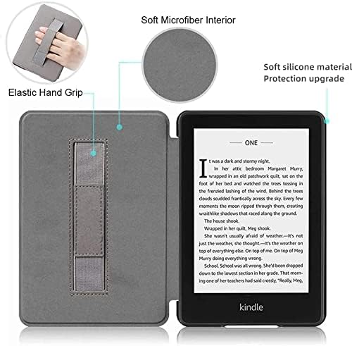 Caixa suave para Kindle Paperwhite - Tampa durável à prova de água com acordar/sono automático e alça de mão