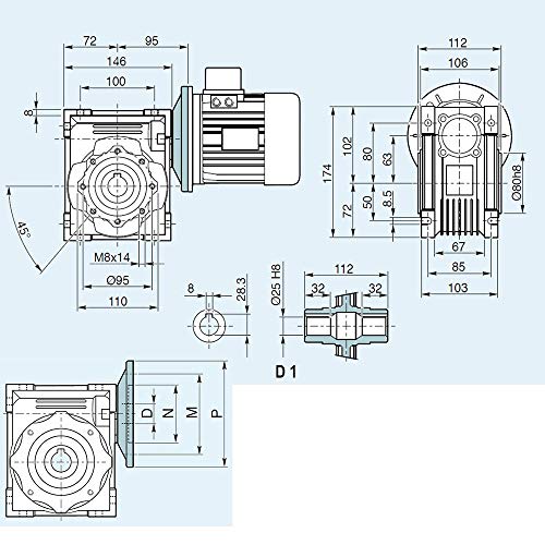 NMRV AMETRIC 63-15-80B14