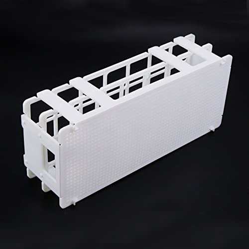 Antrader Plastic Test Tube Rack para tubos de 30 mm, 21 buracos portador de tubo de teste de laboratório, destacável, branco