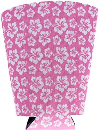 Hibiscus Pattern Pint Glass Coolie