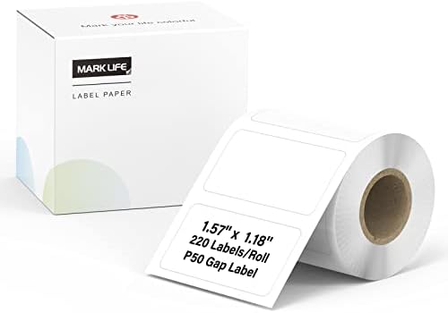Máquina de fabricante de etiquetas MarkLife com 3 fitas Impressora de etiqueta de código de barras - Mini portátil Bluetooth Thermal