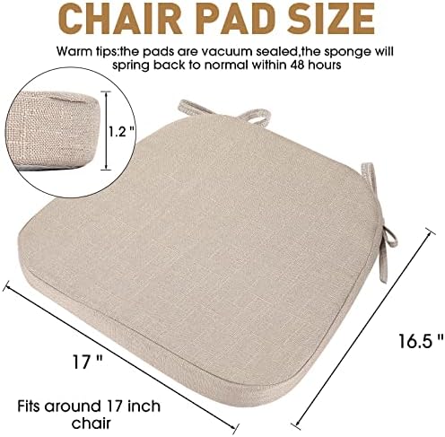 Dotas de cadeira de 8 PCs com laços de alta densidade Pachotas de assento de cozinha almofadas de cadeira de jantar almofada de