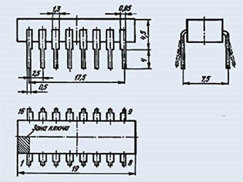 S.U.R. & R ferramentas 555kp2 Analoge SN74LS153, SN74LS153N IC/Microchip URSR 20 PCS