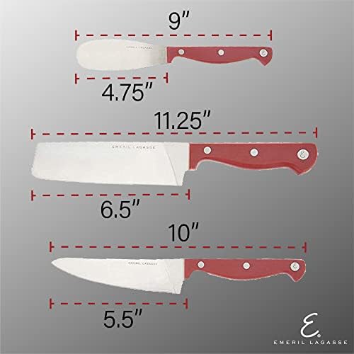 Conjunto de faca de cozinha de talheres especiais emeril de 3 peças