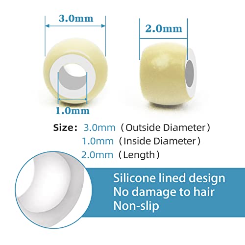 Neitsi silicone nano anéis de contas para nano link para cabelos Extensões de cabelo de ceratina 3,0 mm 1,0 mm 2,0 mm
