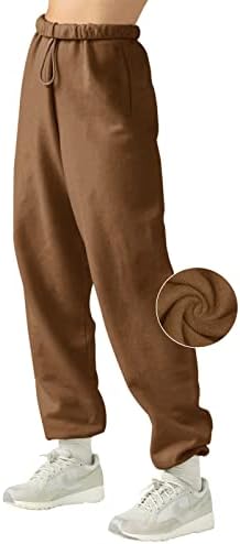 Calça de moletom de laslulu feminino com cintura alta calça calças atléticas de lounge com bolsos