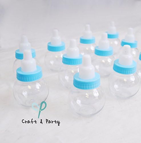Artesanato e festa de 3 Mini -leite de plástico garrafa de bebê preenchível com decoração de favor de favor