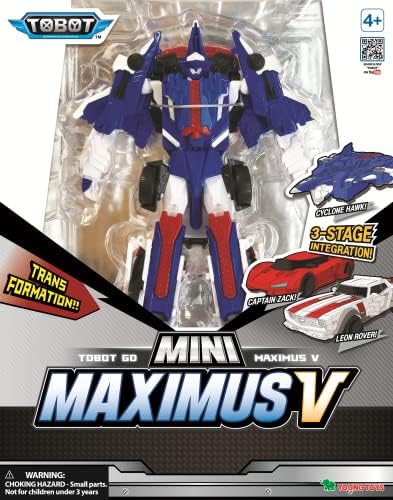 TOBOT Mini Maximus V, YoungToys transformando veículo colecionável para personagem de animação de robôs