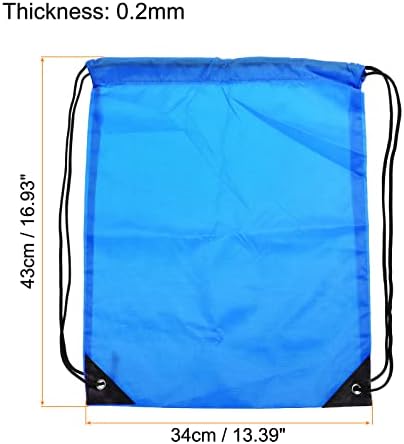 Patikil Drawstring Bag, 10 Pack Storage Bulk Cinch Oxford Ploth Draw Backpack Saco de mochila para esportes de ginástica ao ar livre, preto