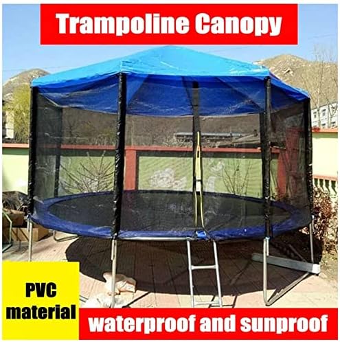 Dossel de trampolim Errej, capa de tampolim de 8 pés de trampolim com suporte superior, acessórios de trampolins à prova de chuva de tecido de oxford ao ar livre, para sol e chuva neve, rosa, 8 pés