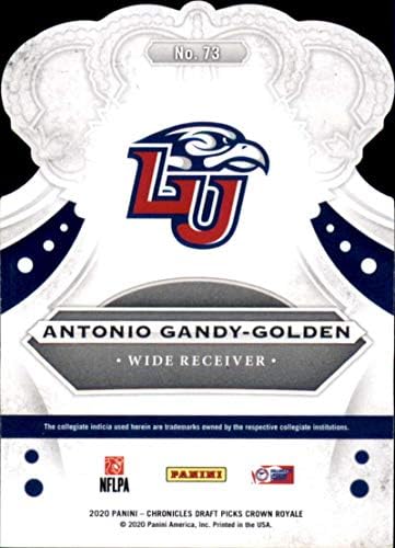 2020 Panini Chronicles Draft Picks Crown Royale Draft Picks 73 Antonio Gandy-Golden RC Rookie Liberty Flames Futebol Card
