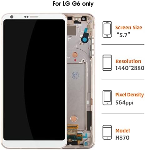 A-Mind para Substituição da tela LG G6, para LG G6 H870 H871 H872 LS993 VS998 VS988 US997 LCD Display Touch Screen Digitizer Peças