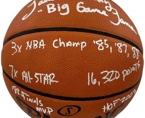 James Worthy assinou basquete de jogo com 3x NBA Champ/Finals MVP/HOF 2003 PSA - Basquete autografado