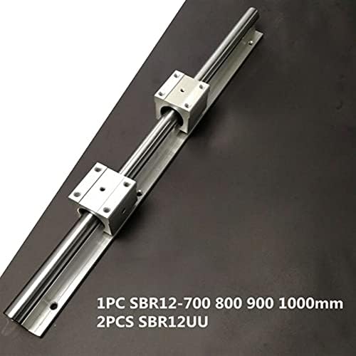 Trilho linear 12mm SBR12-700-1000mm 1pc Guia linear SBR12 + 2 PCS Blocks SBR12UU