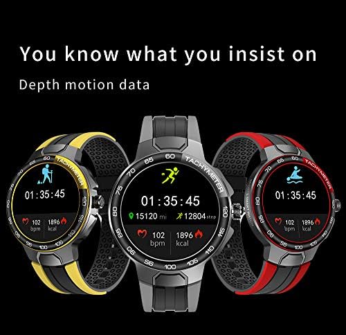 Men Smart Watch com o monitor de oxigênio da pressão arterial, 24 modos de exercício, detecção de freqüência cardíaca, interface de tempo autodefinida 6 tipos de estilo de movimento mecânico Tema da interface do usuário Display Display