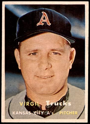 1957 Topps 187 Virgil Trucks Kansas City Athletics NM Athletics