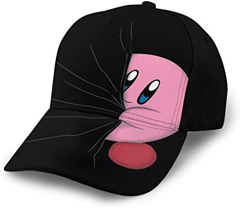Keehua escondido Kirby! Classic Hat Classic Homem Mulheres Cap preto ajustável de beisebol preto
