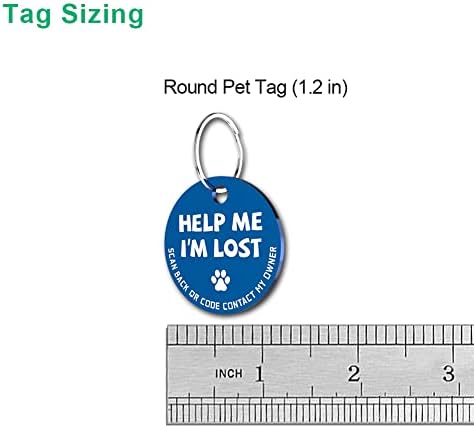 Myluckytag Aço inoxidável QR Código de identificação Pet Tags Tags de cachorro - Perfil on -line para animais de estimação - Scan QR Receba e -mail de alerta de localização de animais instantâneos