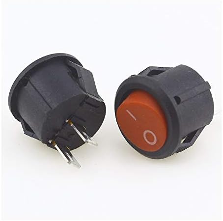Botão de potência do interruptor Vieuue 5pcs / 10pcs 16mm diâmetro pequeno interruptor redondo rocker preto redondo