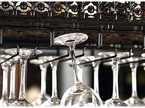 Crack de vinho de tubo montado na parede, vintage ajustável penduramento de vidro de vidro de vidro de vidro de cortiça garrafa de mesa de mesa flutuante para casa de cozinha em casa L120XW35CM