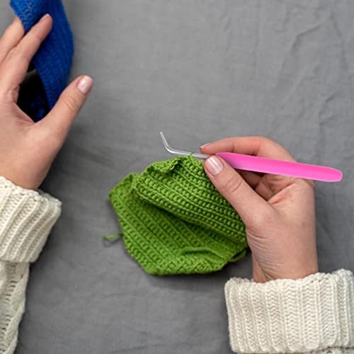 Ganchos de crochê de Vicasky Conjunto completo de 3pcs ganchos de crochê com calça de altura do fio Knitter de tricô diy