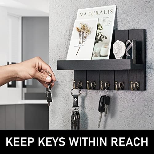 Rebinge Vision Key Holder for Wall Conjunto: 10 Chave com 5 ganchos e 11 Rack de chave com 3 ganchos de âncora para