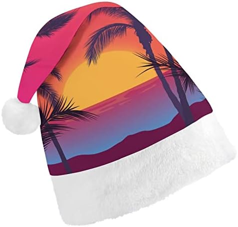 Coconut árvores Havaí chapéu de natal macio macus de maio gorro engraçado para a festa festiva de ano novo de natal